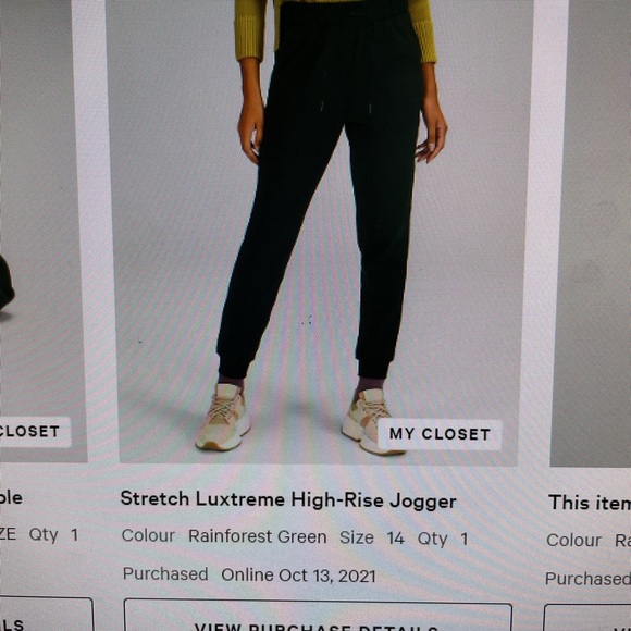 lululemon athletica Pants - Lululemon Stretch High-Rise Jogger - Rainforest Green - size 14